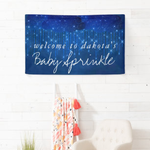 Baby Sprinkle Classic Blue Moody-Dusche Willkomm Banner