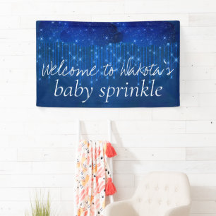 Baby Sprinkle Classic Blue Moody-Dusche Willkomm Banner