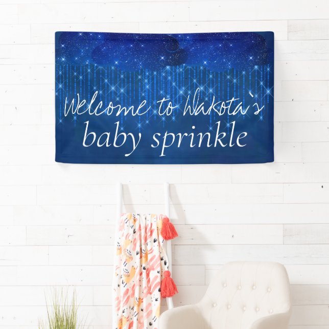 Baby Sprinkle Classic Blue | Moody-Dusche Willkomm Banner (Insitu)
