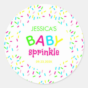 Baby Sprinkle Colorful Rainbow Sprinkles Dusche Runder Aufkleber