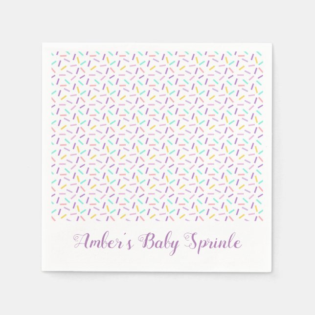 Baby Sprinkle Custom Party Napkins Serviette (Vorderseite)