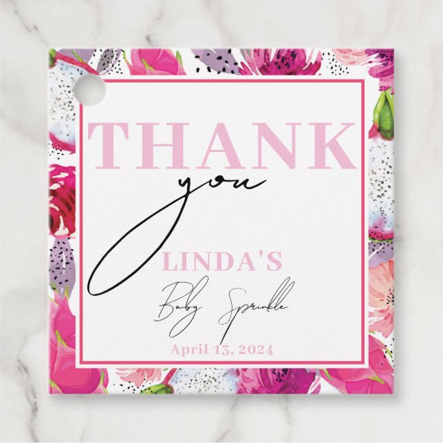 Baby Sprinkle Dragon Frucht Custom Geschenkanhänger (Vorderseite)