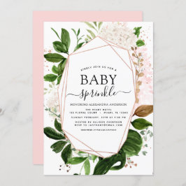 Baby Sprinkle Duschgrün Botanische Geometrie Einladung
