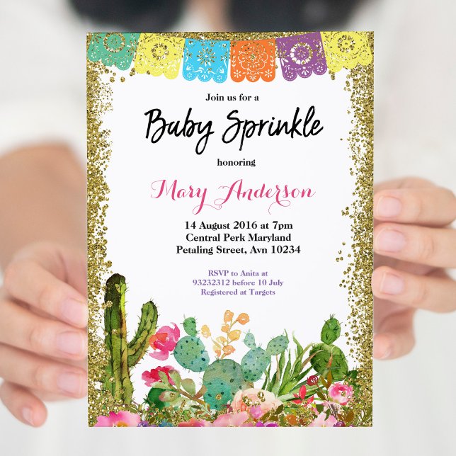 Baby Sprinkle Einladung Cactus Fiesta (Von Creator hochgeladen)