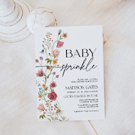 Baby Sprinkle Einladung Floral