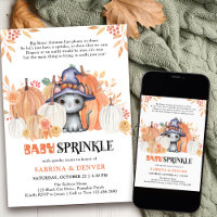 Baby Sprinkle Gedicht Katze in Hexenhut Baby Showe
