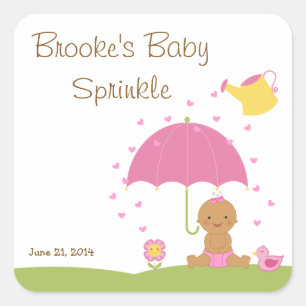 Baby Sprinkle Geschenkparty Favor Tag Quadratischer Aufkleber