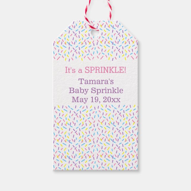 Baby Sprinkle Geschenkstempel Geschenkanhänger (Vorderseite)