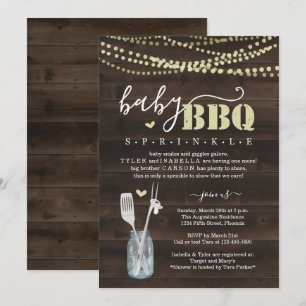 Baby Sprinkle GRILLEN - Couple's Baby Q Barbeque Einladung