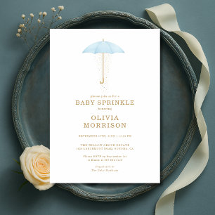Baby Sprinkle Junge Blau Baby Shower Einladung