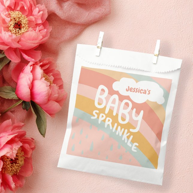 BABY SPRINKLE Niedliche Wolken Regenbogen Rain CUS Geschenktütchen (BABY SPRINKLE Cute Clouds Rainbow Rain CUSTOM Favor Bag
)