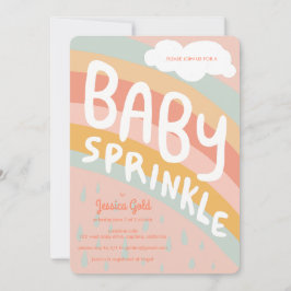 BABY SPRINKLE Niedliche Wolken Regenbogenregen Cus Einladung