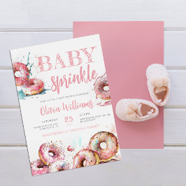 Baby Sprinkle Pink Donut Girl Babydusche Einladung
