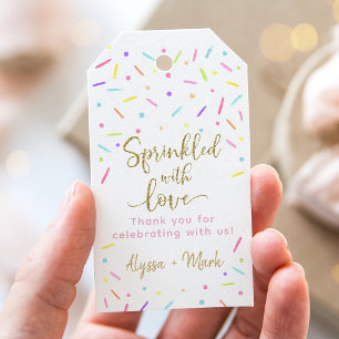 Baby Sprinkle Pink Gold Vielen Dank Geschenkanhänger