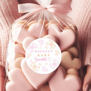 Baby-Sprinkle-Ribbon-Runde-Aufkleber Runder Aufkleber