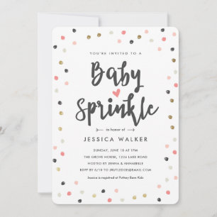 Baby Sprinkle Rosa Konfetti Mädchen Baby Sprinkle Einladung