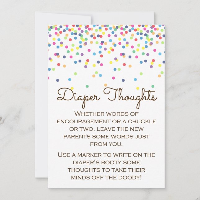 Baby Sprinkled Baby Dusche Spiel Sign Size 12x18" Einladung (Vorderseite)