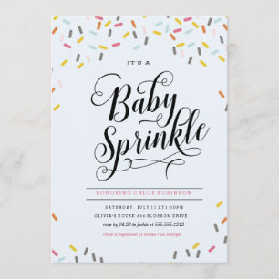 BABY SPRINKLES CONFETTI INVITATION EINLADUNG