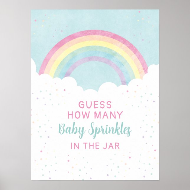Baby Sprinkles Pastel Rainbow Activity Poster (Vorne)