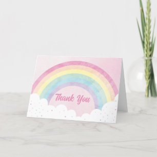 Baby Sprinkles Pastel Rainbow Danke Karte
