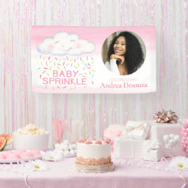 Baby Sprinksy Whimsy Cloud Foto Rosa Babydusche Banner