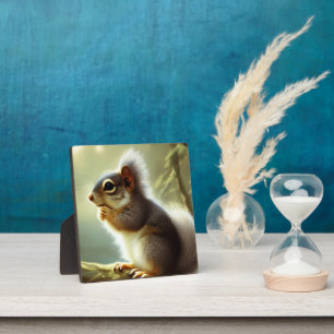 Baby Squirrel Wildlife Portrait Tabletop Fotoplatte
