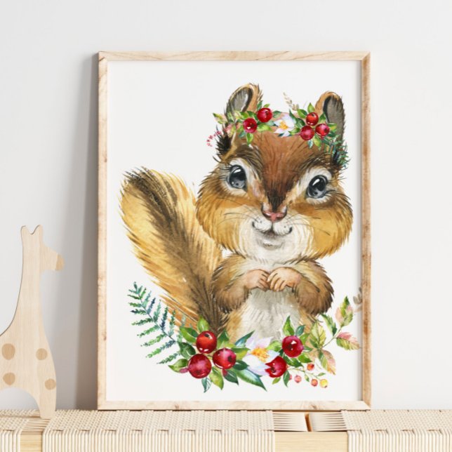 Baby Squirrel Woodland Animal Poster | Wall Art (Von Creator hochgeladen)