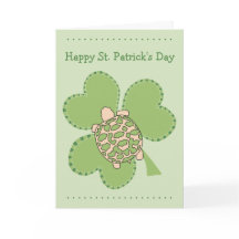 Baby Star Tortoise St Patrick's Day Card