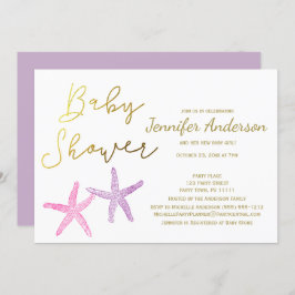 Baby Starfish Girl Babydusche Einladung