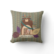 Baby Stats Meilensteine Pillow - Waldtiere