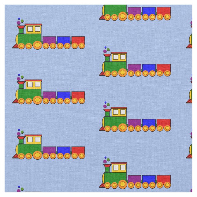 Baby Steam Motor Freight Train on Blue Stoff (Nahaufnahme)