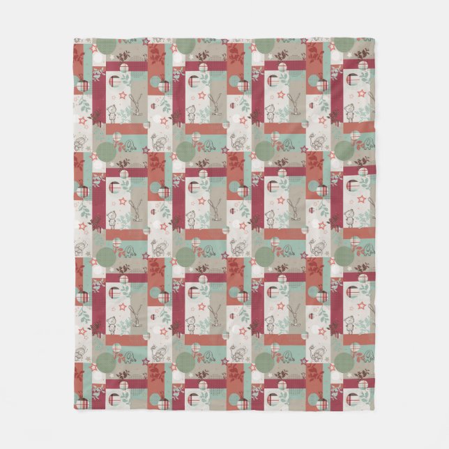 Baby-Steppdecken-Muster 2 Fleecedecke (Vorderseite)