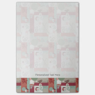 Baby-Steppdecken-Muster 2 Post-it Klebezettel