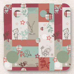 Baby-Steppdecken-Muster 2 Untersetzer