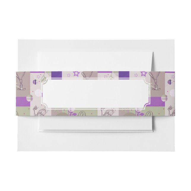 Baby-Steppdecken-Muster Einladungsbanderole (Vorderseite Beispiel)