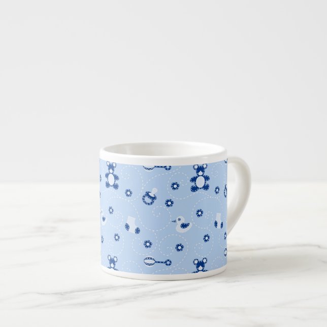 Baby-Steppdecken-Muster Espressotasse (Vorderseite Rechts)