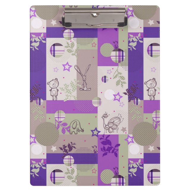 Baby-Steppdecken-Muster Klemmbrett (Vorderseite)