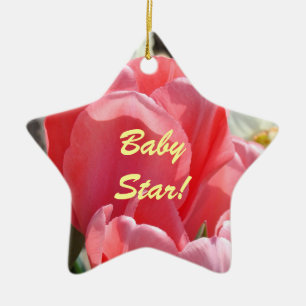 Baby-Stern! Verzierungen rosa Keramik Ornament
