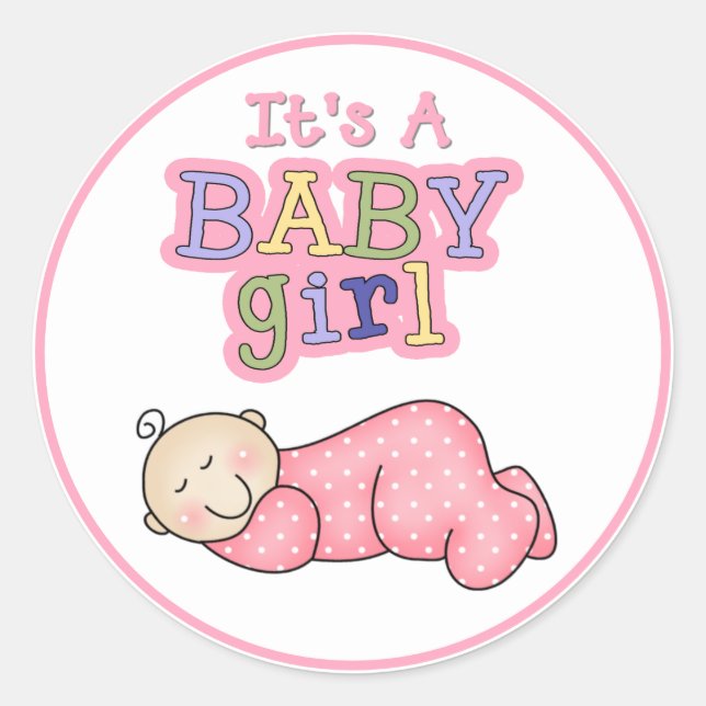 Baby-Sticker Runder Aufkleber (Vorderseite)