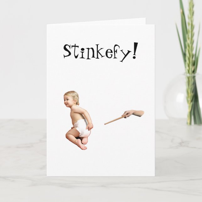 Baby Stinkefy! Grußkarte Karte (Vorderseite)