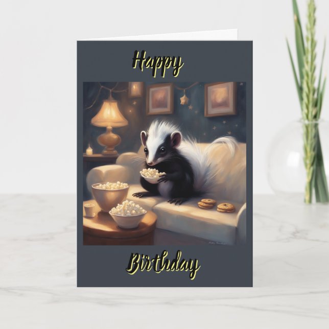 Baby Stinktier kleiner Stinker Geburtstag  Karte (Vorderseite)