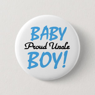 Baby-stolzer Onkel Button