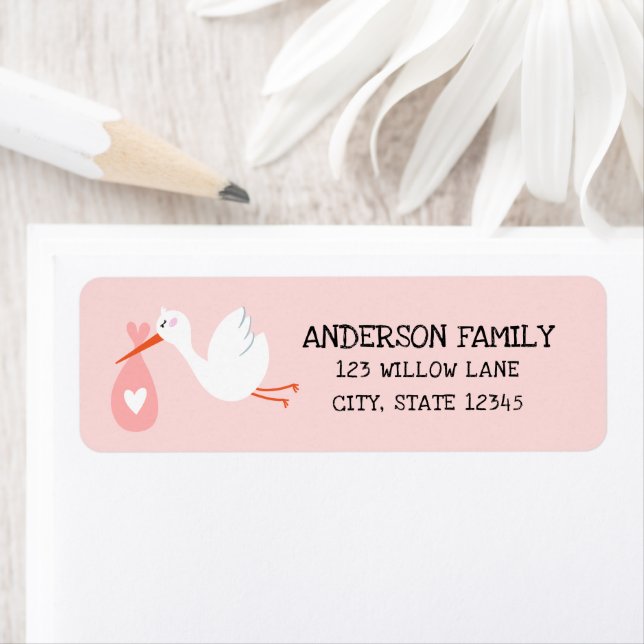 Baby Stork Rücksendeadresse (Insitu)