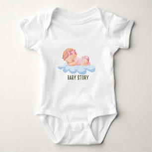 Baby Story Baby schlafen Wolken Baby Body Anzugs Baby Strampler