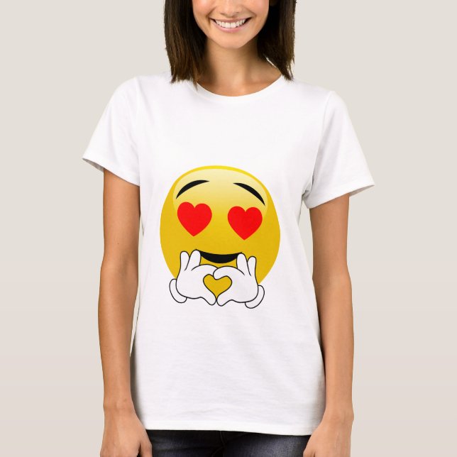 Baby-Stoß-Liebe Emoji Mutterschafts-T - Shirt (Vorderseite)