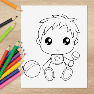 Baby-Strampler-Malvorlage Gummistempel