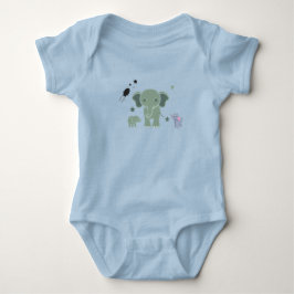 Baby-Strampler weißer Elefant  Baby Strampler