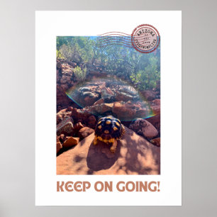 Baby Sulcata Tortoise Behielt auf Inspiration Poster