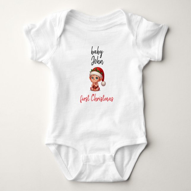 Baby Surname ELF Niedlich stylish Adorable Baby Strampler (Vorderseite)