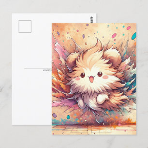 Baby, süße Tier Eichhörnchen, Postüberquerung Postkarte